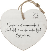 Super-onthaalmoeder!
Bedankt voor de leuke tijd
Kusjes xxx
